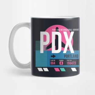 Portland (PDX) Airport // Sunset Baggage Tag Mug